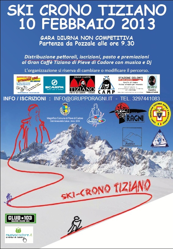 Manifesto Ski-Chrono Tiziano 2013
